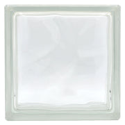 MATTONE IN VETROCAMERA ONDULATO cm 19 x 19 x 8 - blu- 6 pezzi