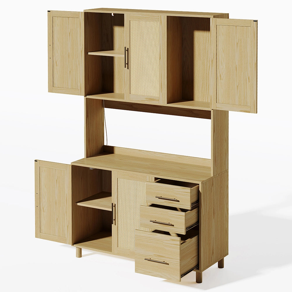 Buffet cucina - Xylo - 183cm LED/USB/prese 3cass oro
