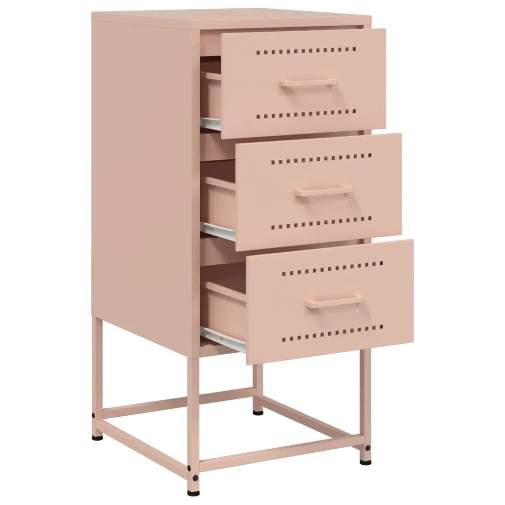 Comodini 2 pz Rosa 36x39x78 cm in Acciaio 846581
