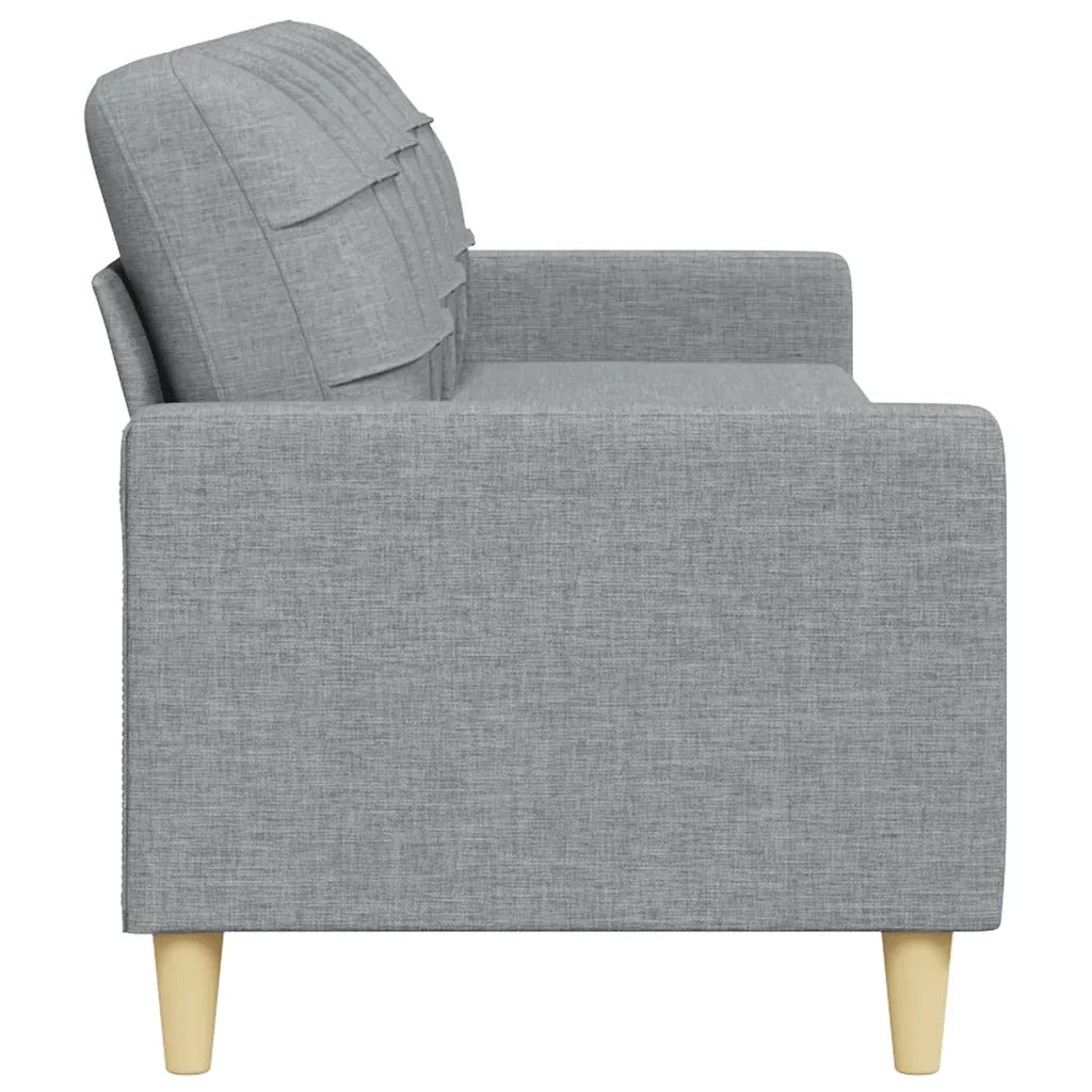 Divano a 3 Posti-Sofa 3 Posti Grigio Chiaro 210 cm in Tessuto