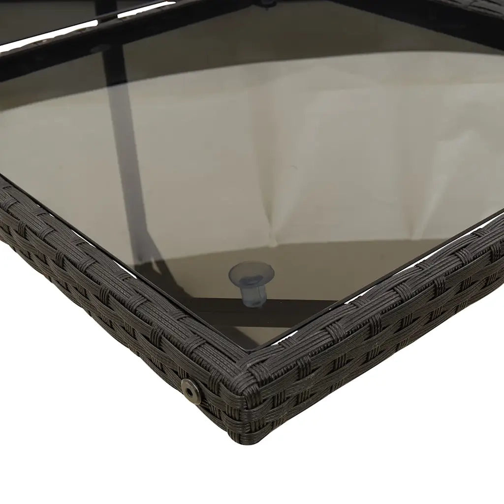 Set da Pranzo da Giardino 9 pz con Cuscini Nero in Polyrattan 3211194
