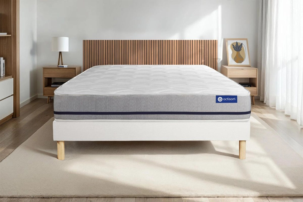 Kit rete e materasso Actilatex soft 130x210cm - Spessore : 20cm - Lattice e memory foam - Moderatamente rigido