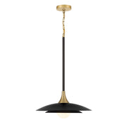Lampada a sospensione moderna nero-oro LED 15W Welsh