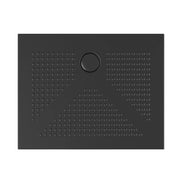 Piatto doccia rettangolare 80x100 H3 cm in ceramica nero opaco con antiscivolo  Ruy