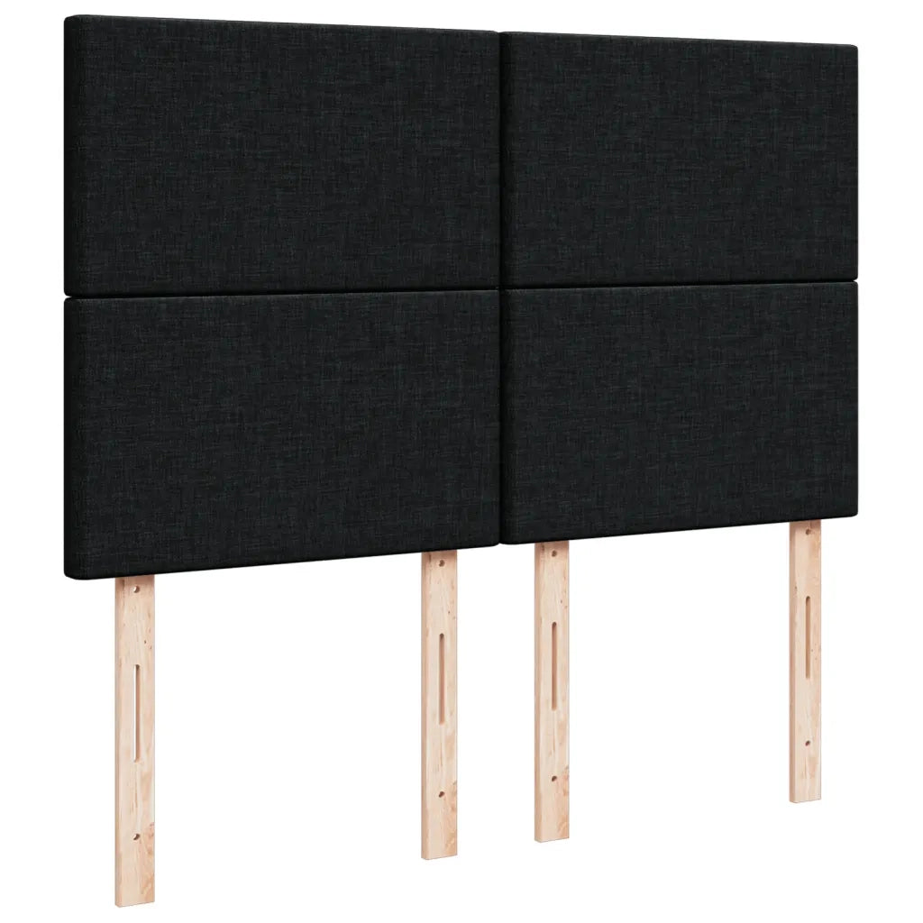 Giroletto a Molle con Materasso Nero 160x200 cm in Tessuto 3290534