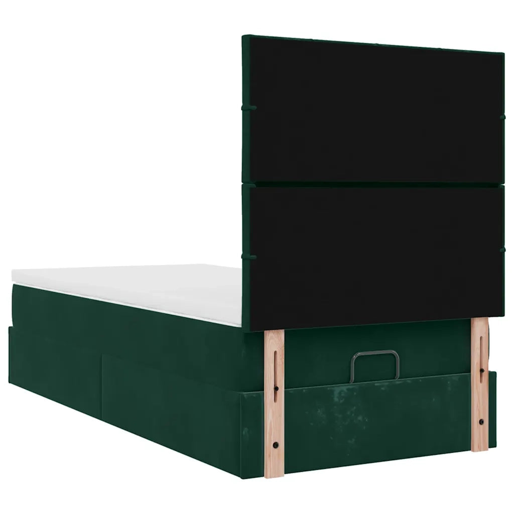 Struttura Letto Pouf con Materassi 100x200 cm Velluto 3314303