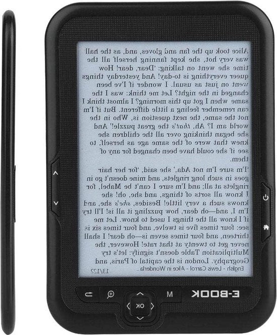E-reader portatile acqua resistente con display a alta risoluzione 800 x 600 supporta 29 lingue - Nero - Lettore di e-book.