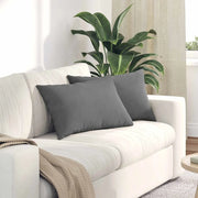 Cuscini da Divano 2 pz-Set di 2 Cuscini per Sofa Grigio scuro 60 x 40 cm Tessuto 548536