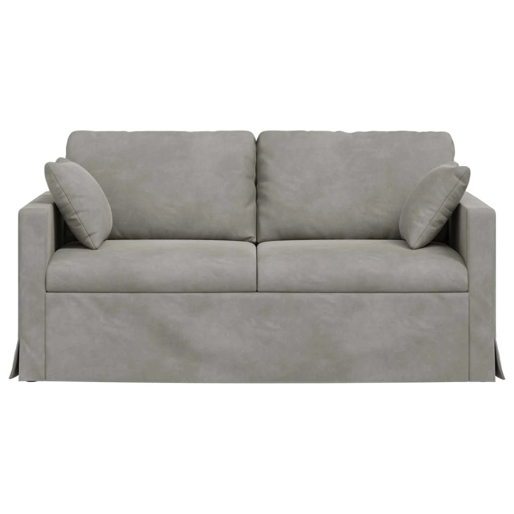 Divano Grigio chiaro 158 x 78 x 80 cm Velluto 42024422