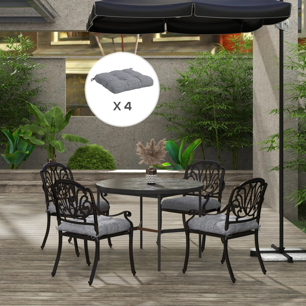 Cuscini per Sedie da Pranzo e Giardino ¨C Minimal ¨C 48x48x10 cm Grigio