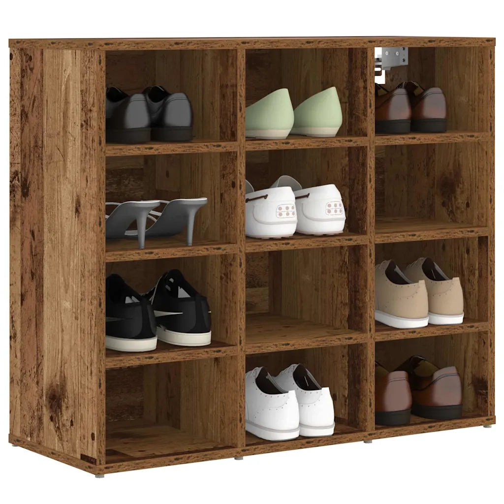 Mobile per scarpe-Scarpiera Legno vecchio 77,5 x 30 x 67 cm