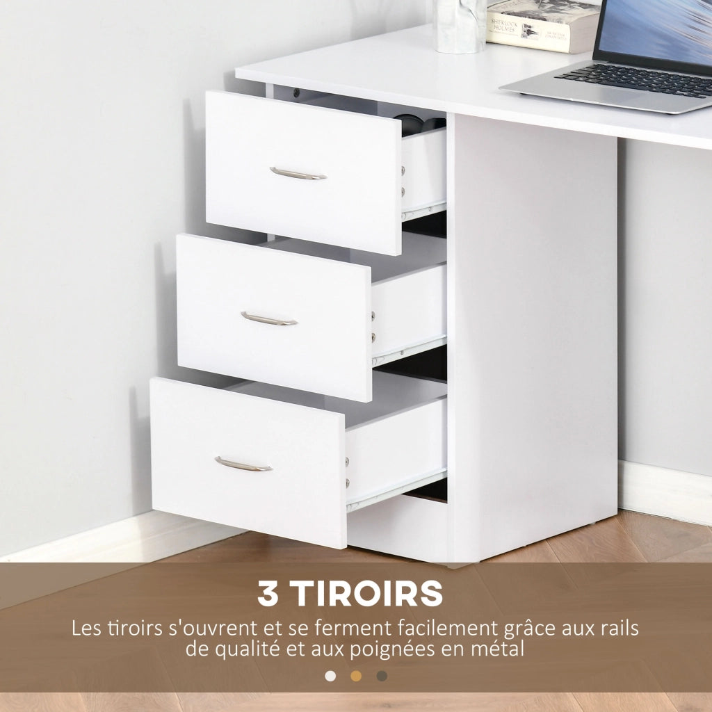 Scrivania con scaffale e cassetti ¨C Minimal ¨C bianco 120x50x cm
