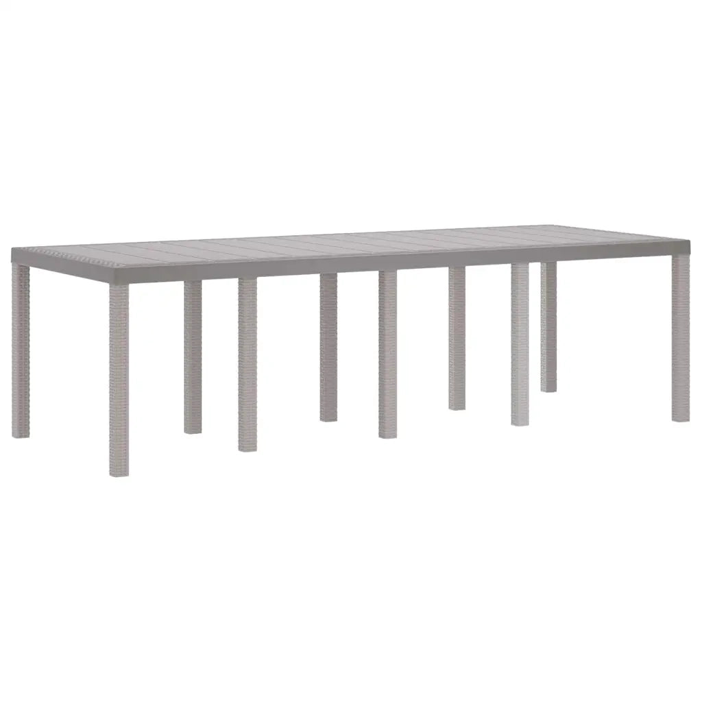 Tavolo da Giardino Grigio chiaro 250 x 100 x 73 cm polyrattan 3378519