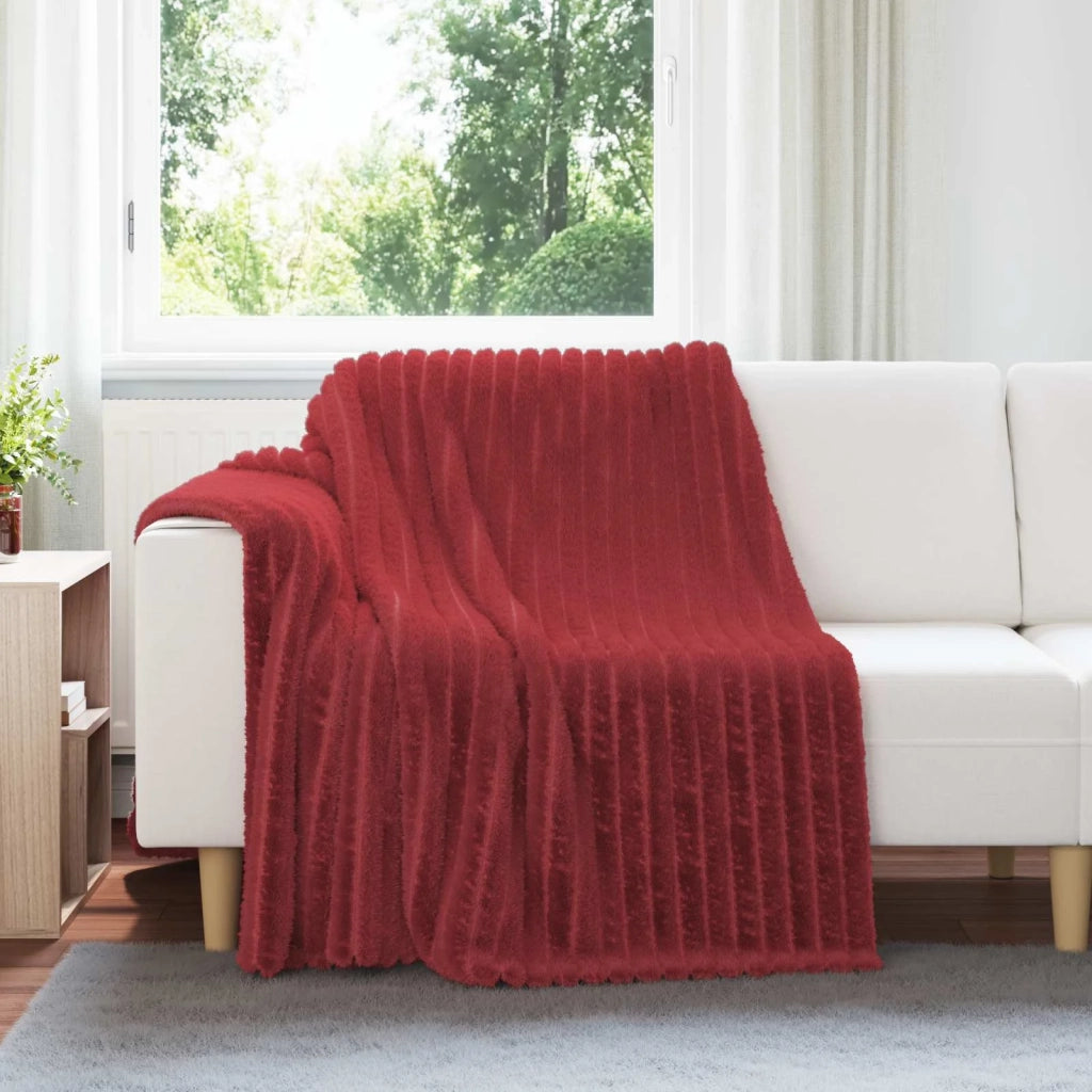 Coperta Rosso Bordeaux 200 x 150 cm Panno