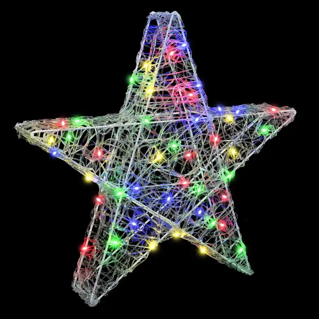 Stella 3D con 50 LED Multicolore 55 x 53.5 x 10 cm Acrilico 42019101