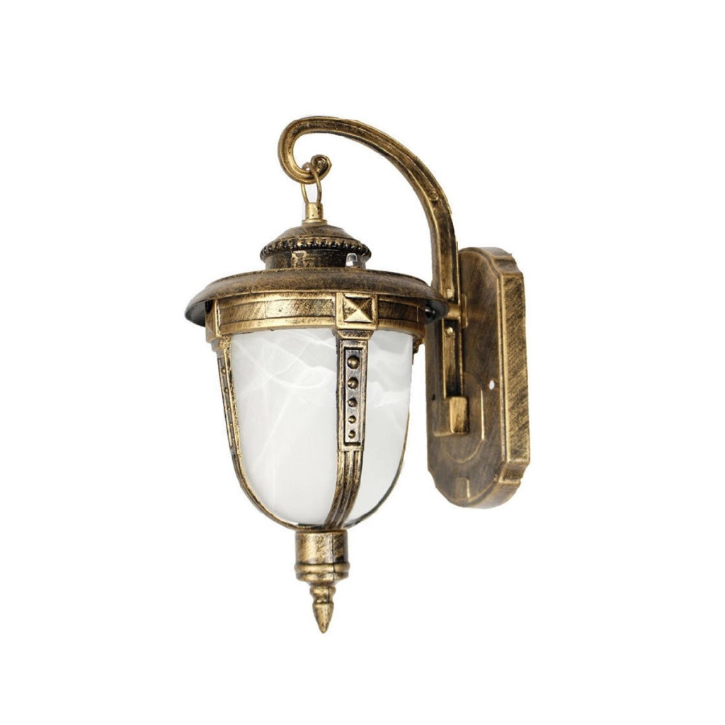 LAMPADA LANTERNA FARETTO MURO APPLIQUE GIARDINO ATTACCO E27 ESTERNO BRONZO A3-S