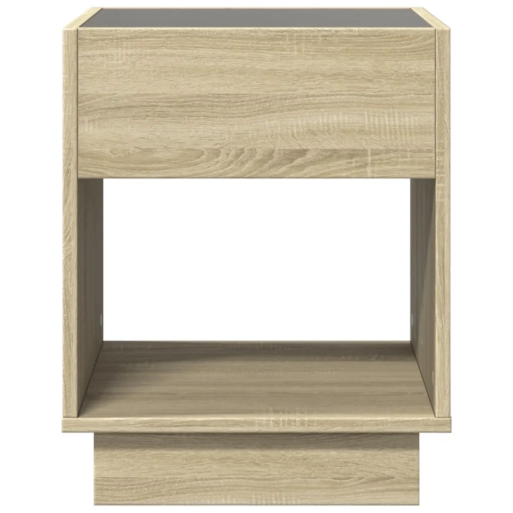 Comodino con LED Infinity Rovere Sonoma 40x40x50 cm 3284079