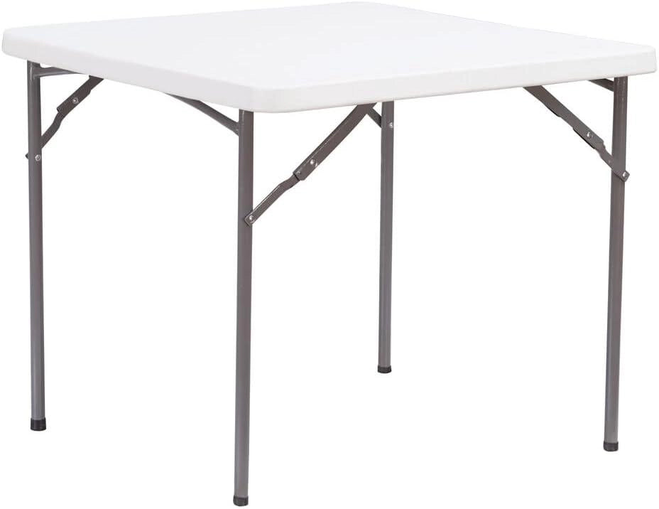 Tavolo Quadrato Pieghevole Catering Bianco 86X86 H.74