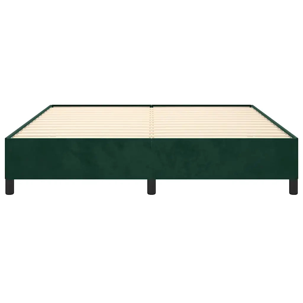 Giroletto senza Materasso Verde Scuro 160x200 cm in Velluto 347333