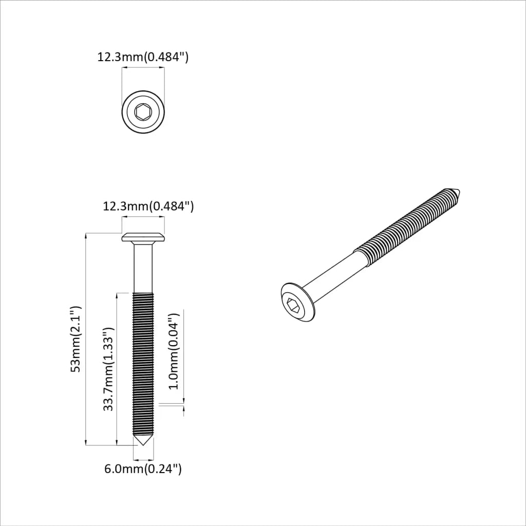 Vite 1800 pcs Argento M6 x 50 mm Acciaio 864411