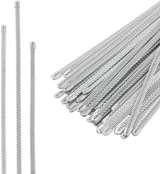 Corsetta di Acciaio Inossidabile a Spirale 36 Pezzi - 23/25/28cm (9/10/11 pollici) - 6,5mm Spessore - Materiale di Alta Qualità - Per Sartoria e Progetti Fai-da-te - Acciaio per Corsetti