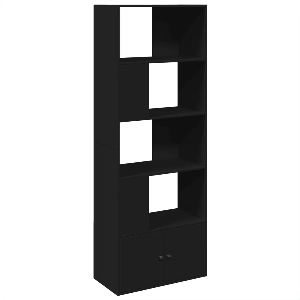 Libreria Nera 70x36x189 cm in Legno Multistrato 3295318