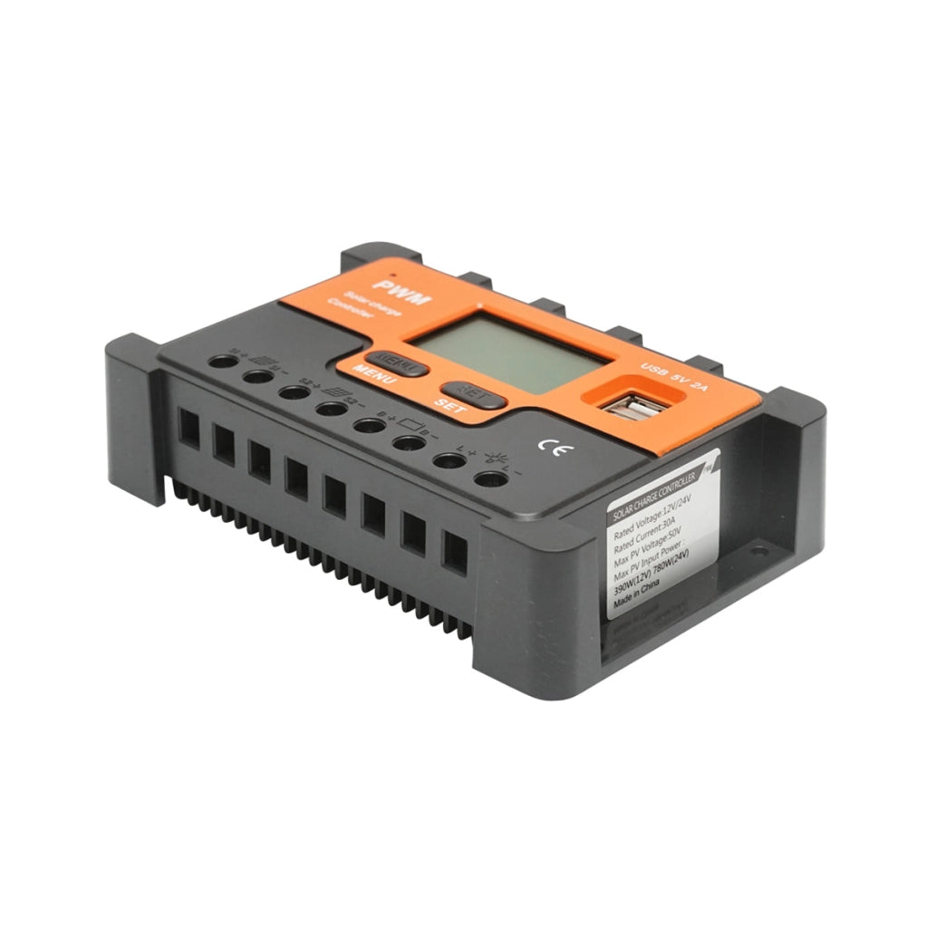 Regolatore di tensione per pannello solare 30A 12V/24V 2X porta USB 5V/2A Breckner Germany