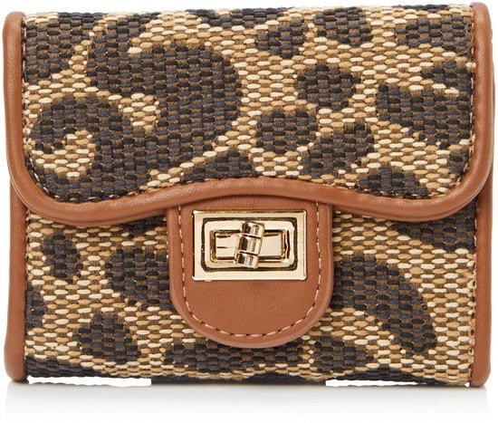 Borsa Donna Clutch, Marrone Multicolore