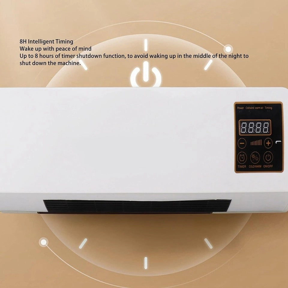 TERMOVENTILATORE RISCALDATORE RINFRESCATORE PORTATILE DA PARETE VENTILATORE