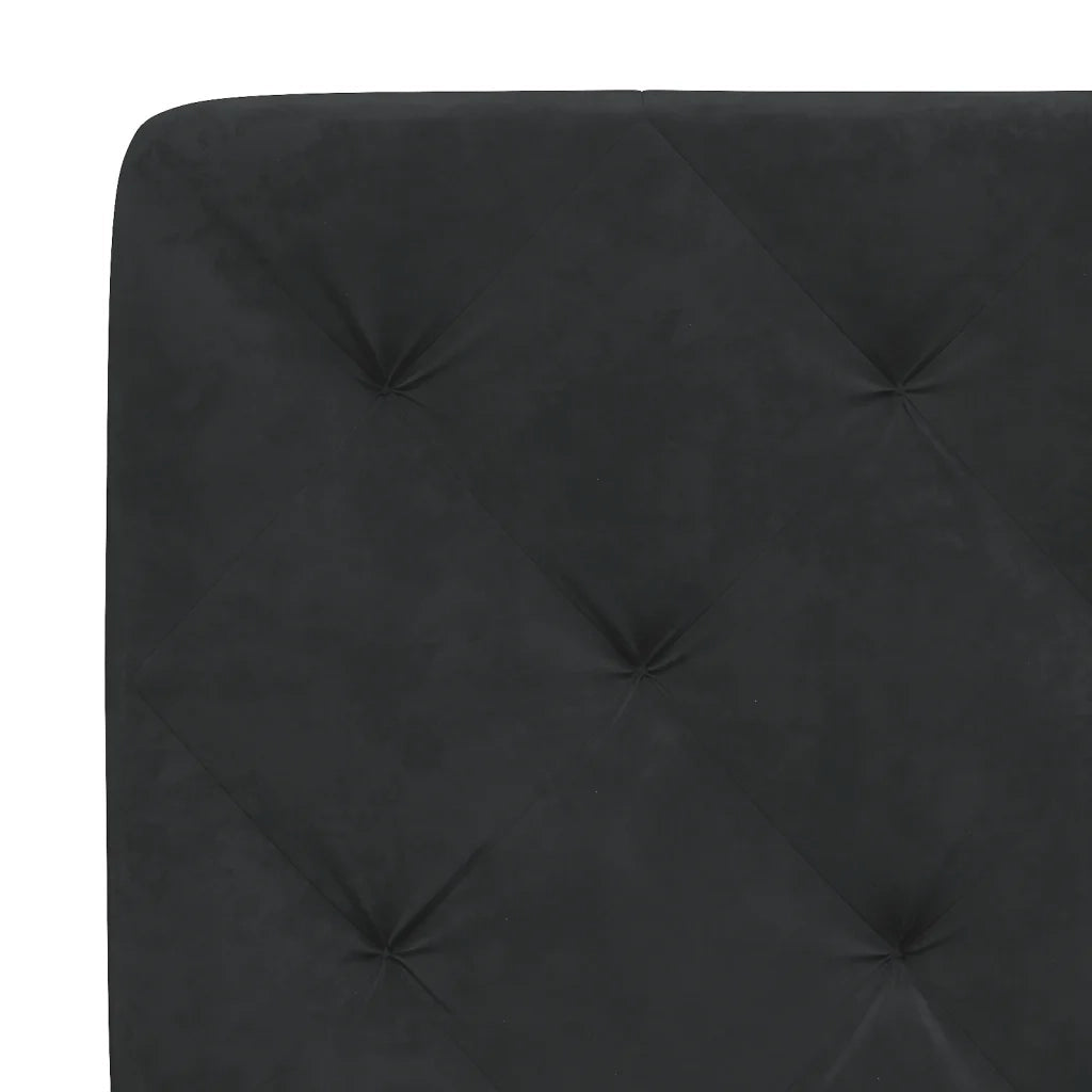 Letto con Materasso-Struttura Letto con Materasso Nero 80x200 cm in Velluto