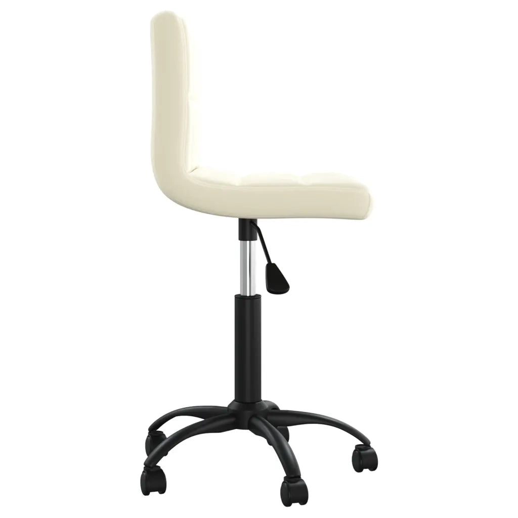 Sedia Girevole da Ufficio Crema in Velluto 334355