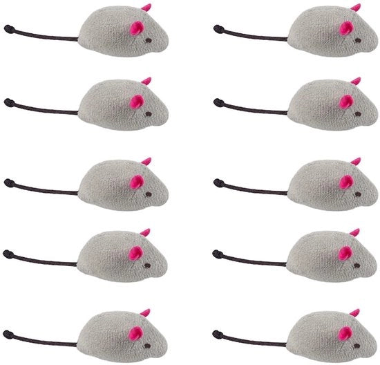 Giocattoli per gatti in peluche - 10 pezzi - giocattoli per animali domestici - peluche sicura per gatti - giocattoli per gatti - peluche morbida