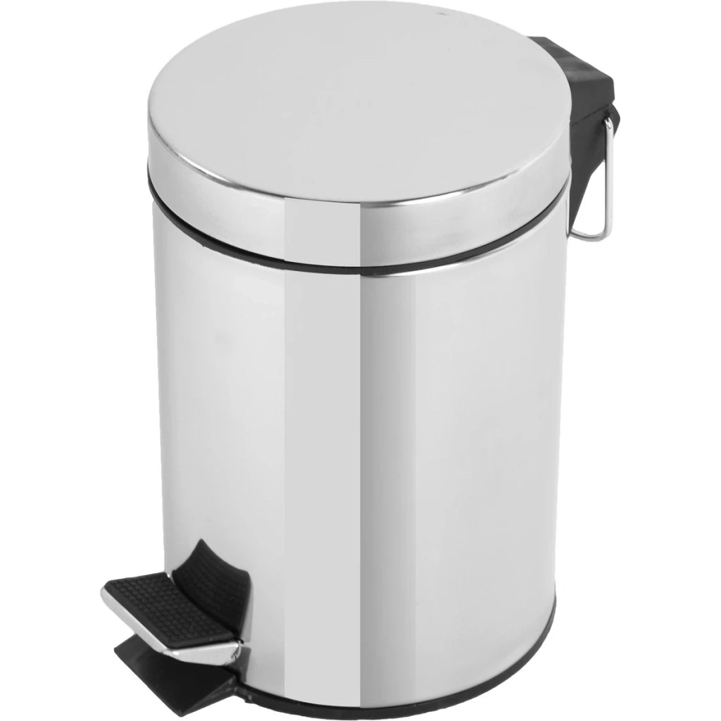 FERID Pattumiera in acciaio cromato 5 lt