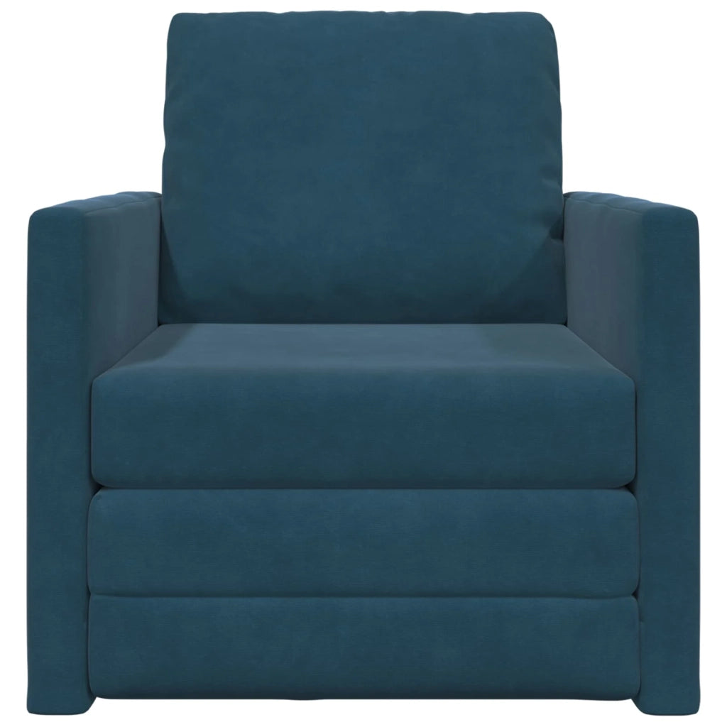 Divano letto Blu 74 x 77 x 81 cm Velluto 4106617