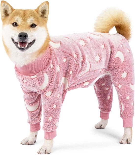 Giacca per cani - Giacca calda per cani - Medio - Abbigliamento invernale per cani - Kit di pulizia - Kit di protezione per cani - Visibilità notturna - Rosa - Taglia M - Ideale per cani piccoli - Cani di taglia media