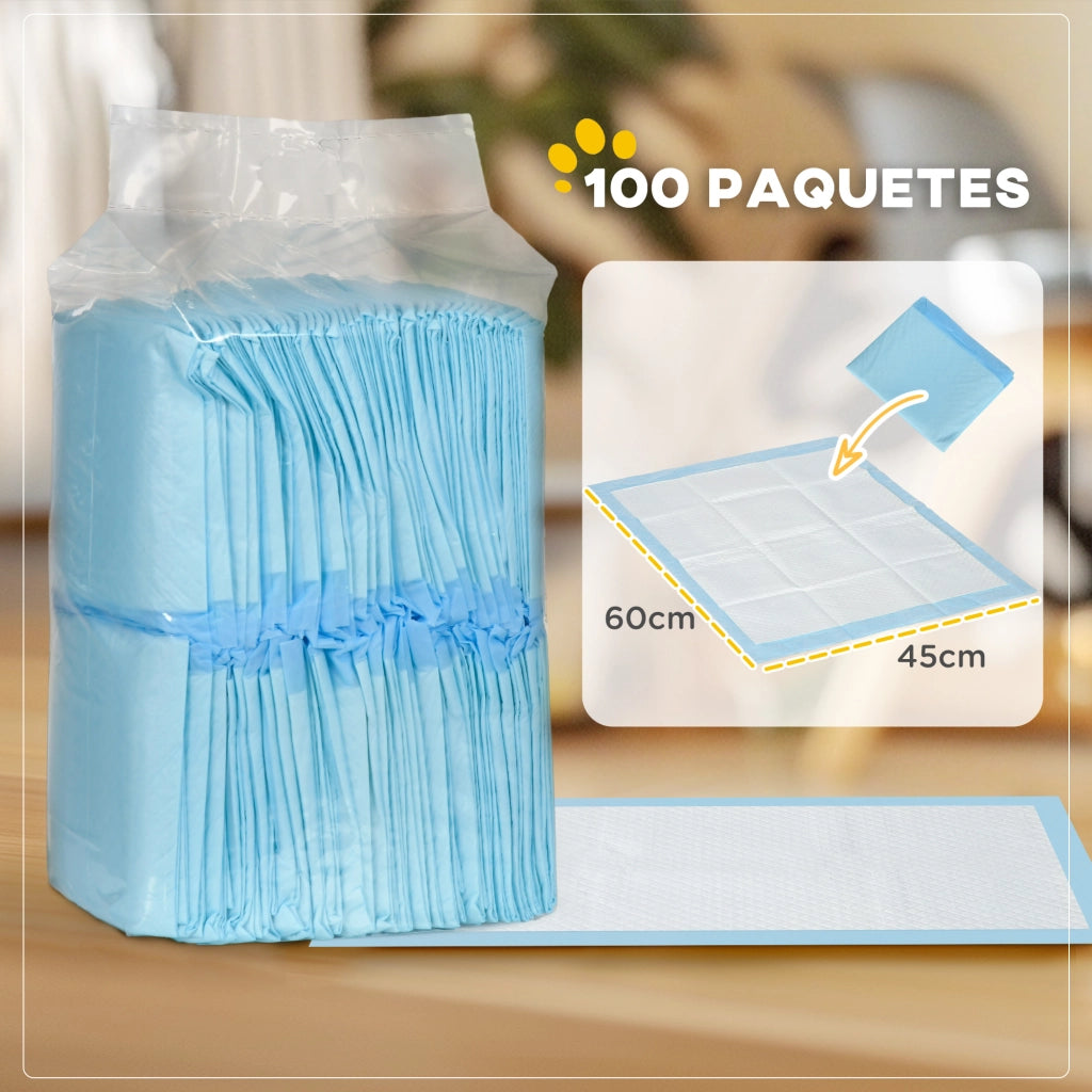 Tappetini Assorbenti per Cani ¨C zephmum ¨C Blu 45x60 cm 100 Unit¨¤