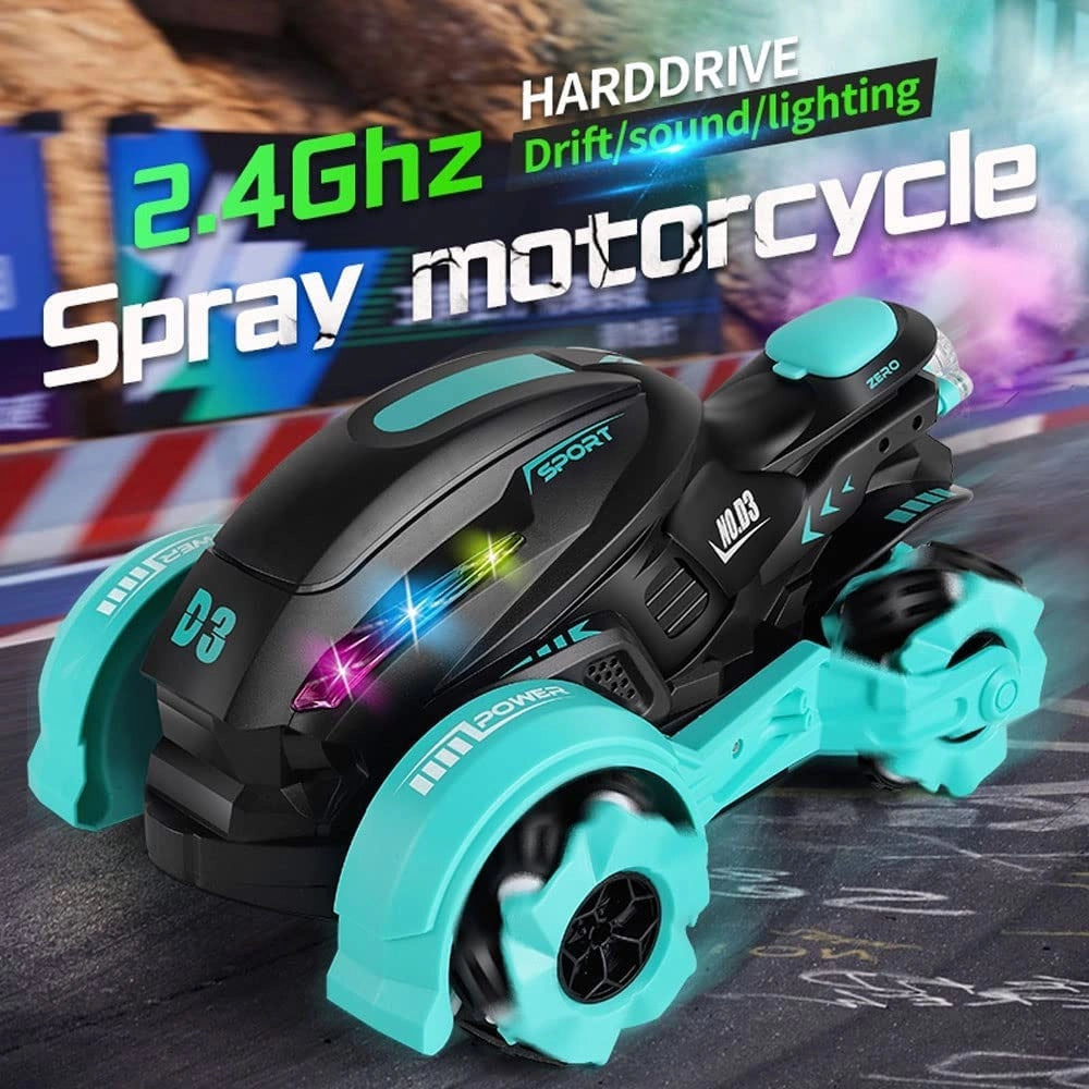 Trade Shop - Motocicletta Acrobatica Telecomandata Con Effetto Sonoro Spruzzi D'acqua Q-d3 -