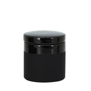 Barattolo porta cotone nero con coperchio - serie Black