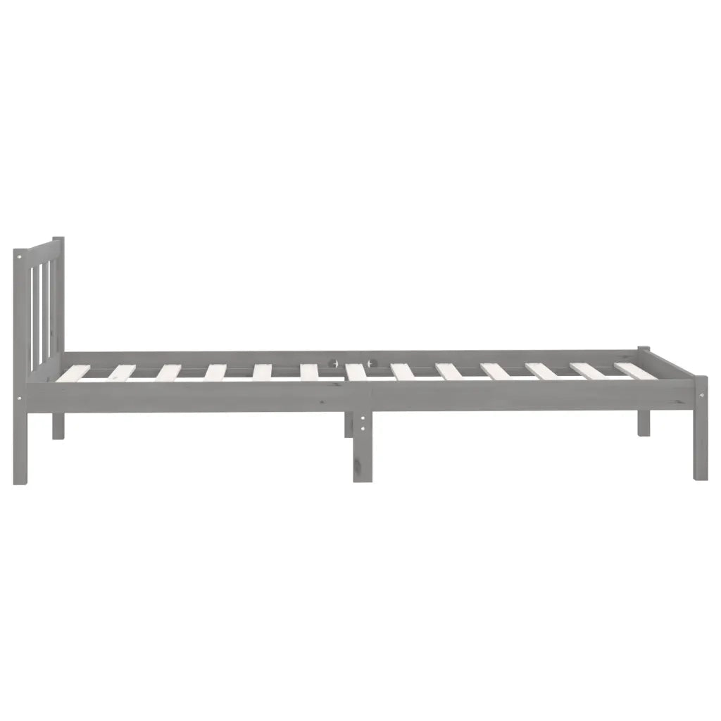 Giroletto Grigio in Legno Massello di Pino 90x200 cm