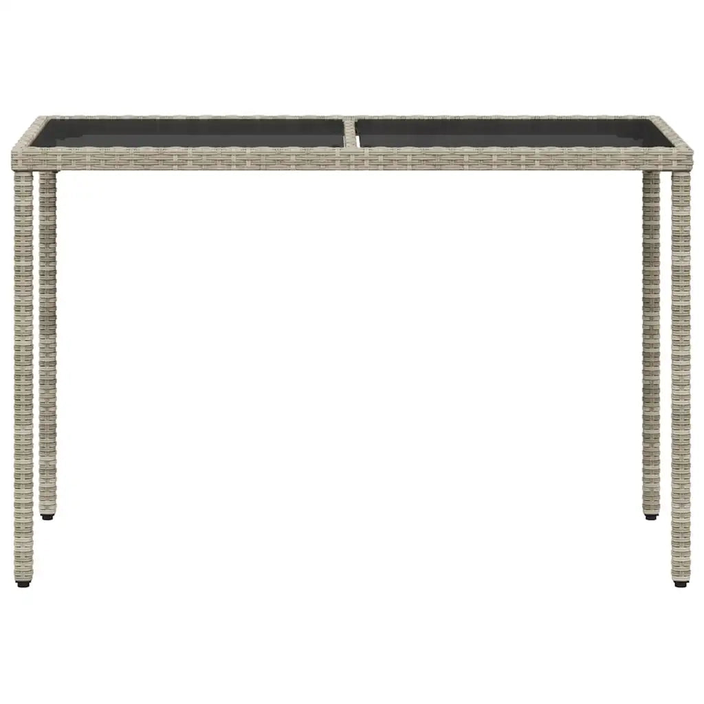 Set Pranzo da Giardino 5pz con Cuscini Grigio Chiaro Polyrattan 365087
