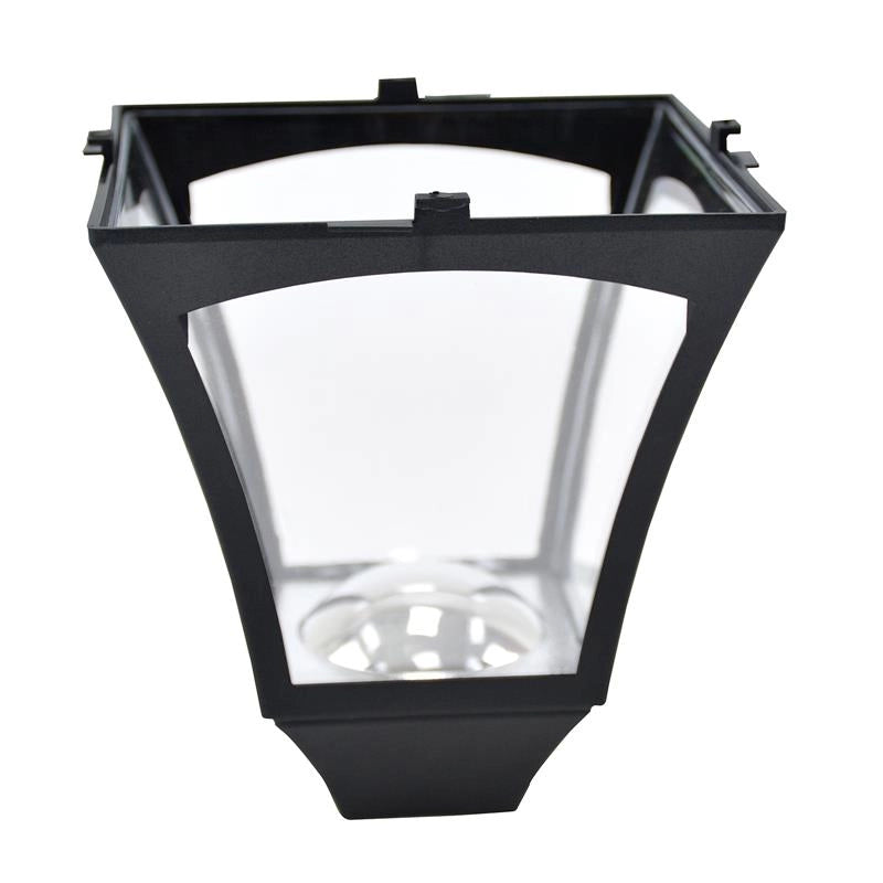LAMPIONE DA GIARDINO CON LED A PANNELLI SOLARI 120 CM COLORE NERO