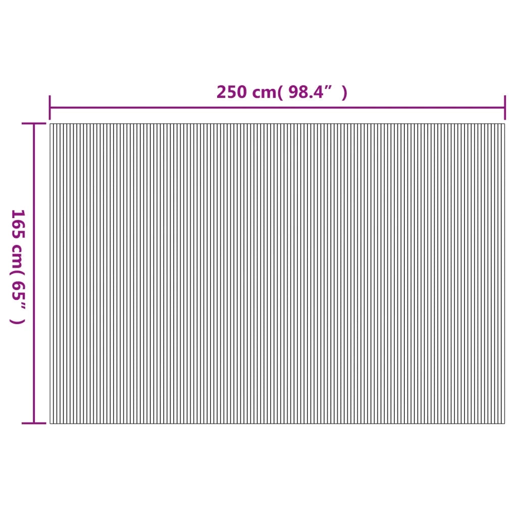 Divisorio Ambienti Nero Larghezza 250 cm Altezza 165 cm in Bambù 376990