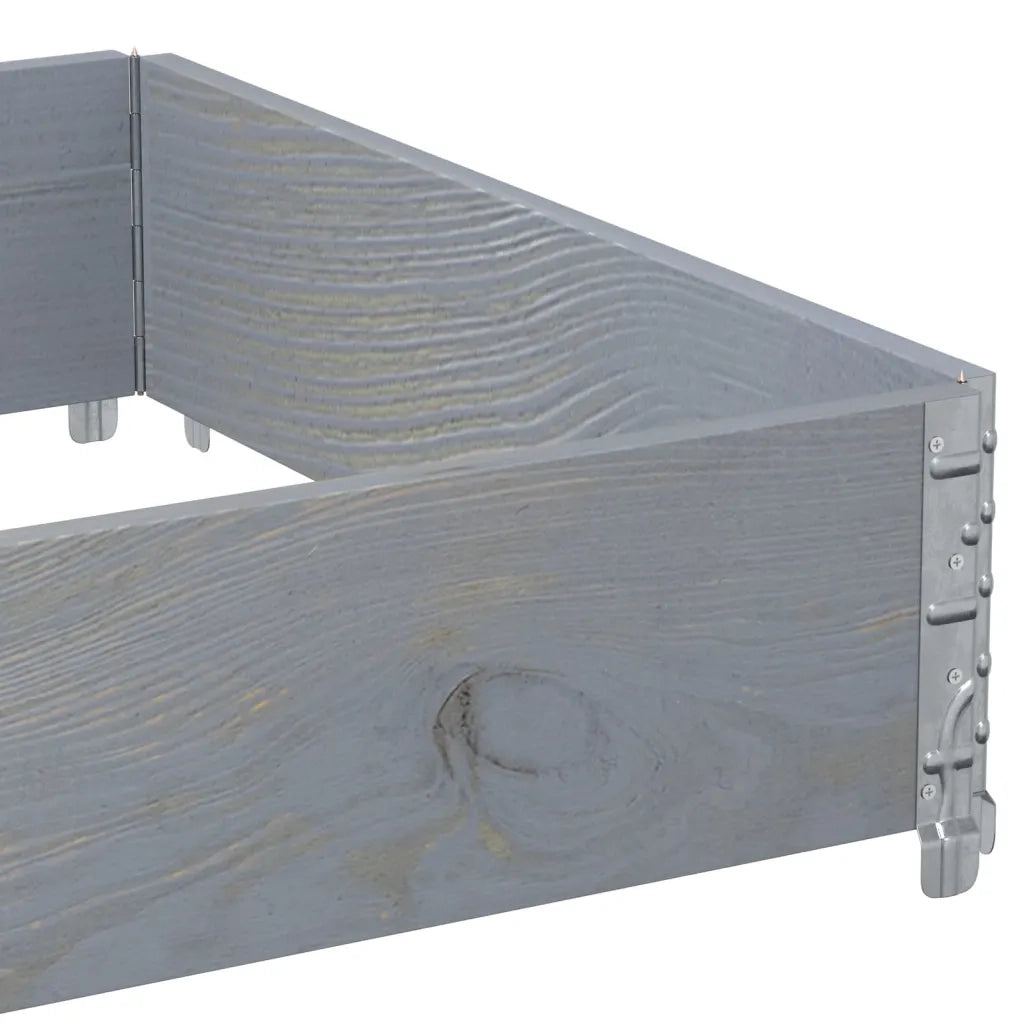 Fioriera da Giardino Grigia 120x80 cm Legno Massello di Pino 3295845