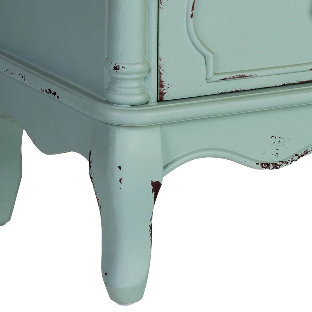 Comodino in legno a 2 cassetti 50x36x55h cm