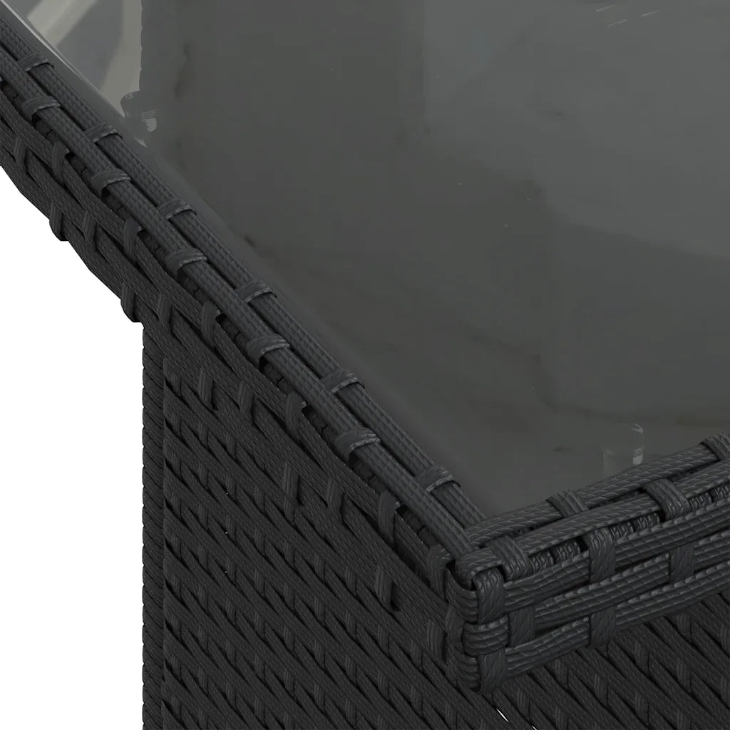 Set Divani da Giardino 11 pz con Cuscini in Polyrattan Nero 3268146
