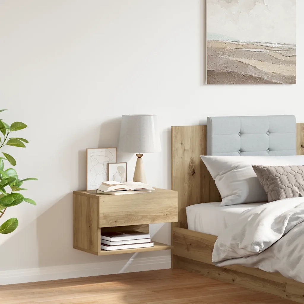 Comodino a Muro Rovere Artigianale 856822