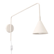 Lampada da parete NOX in acciaio beige opaco E14 10W LED design moderno