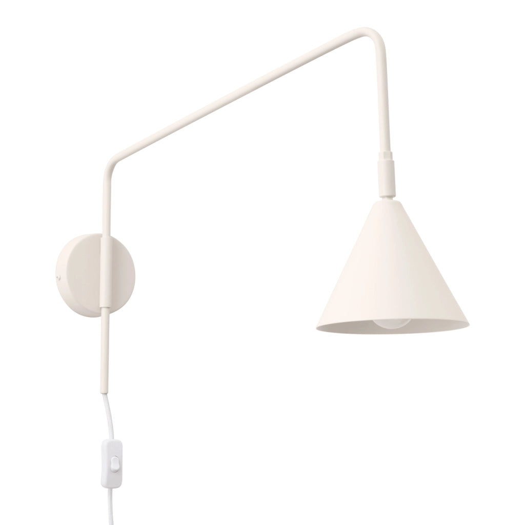Lampada da parete NOX in acciaio beige opaco E14 10W LED design moderno
