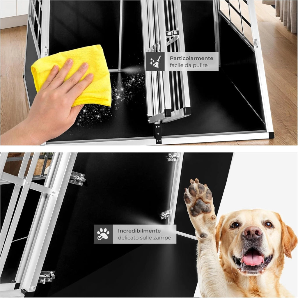, Cuccia in alluminio per cani, trasportino per cani, a forma di trapezio, diversi modelli