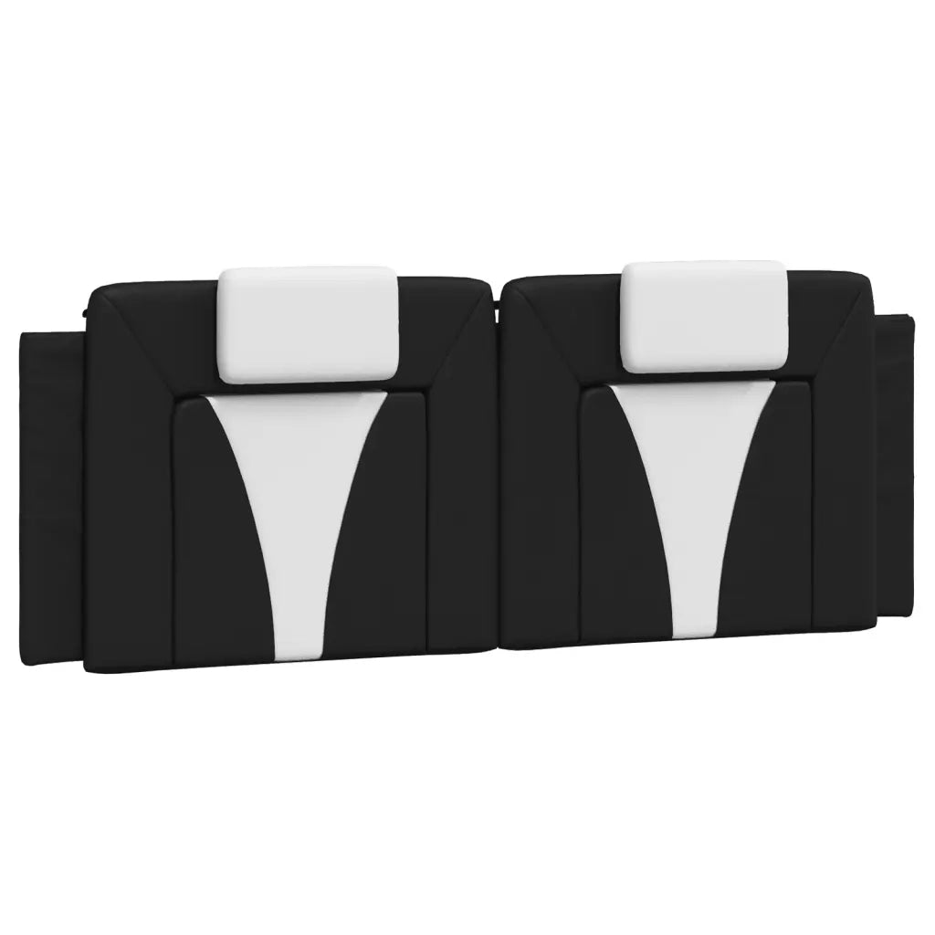 Cuscino Testiera Viana Nero e Bianco 152 cm in Similpelle 374823